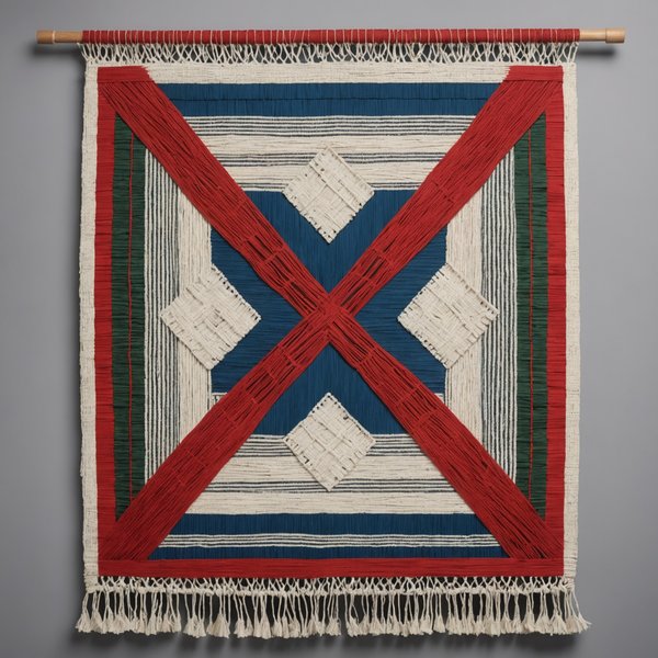 Comment les techniques de tissage traditionnel peuvent-elles être intégrées dans des œuvres d'art contemporain ?