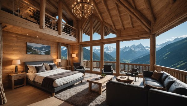 Emplacement privilégié : chalet de luxe à la clusaz